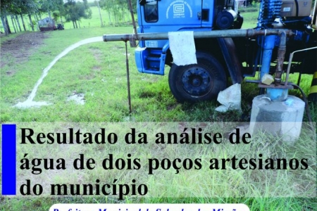 Dois poços perfurados pela CORSAN em Salvador das Missões resultaram em água potável para consumo