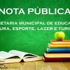 NOTA PÚBLICA – SECRETARIA DE EDUCAÇÃO