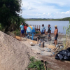 Obras da rampa de acesso de barcos e jet ski ao lago da Usina São José